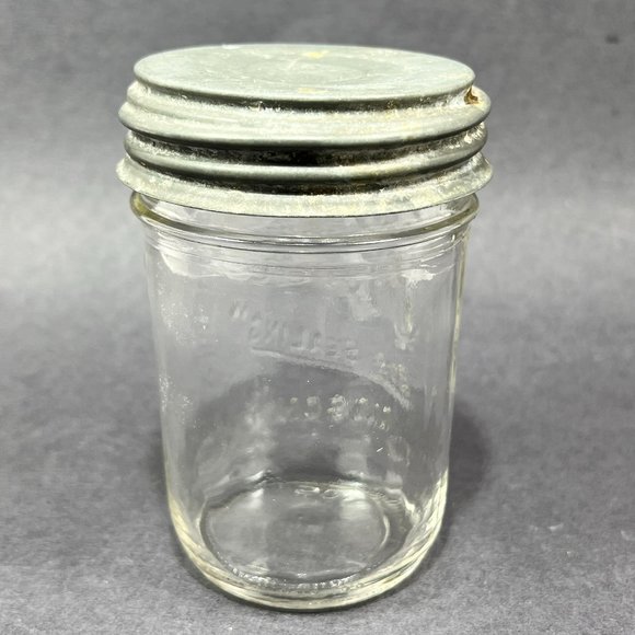 Vtg Kerr Self Sealing Mason Canning Jar Zinc Lid Boyd Porcelain Insert Country - Picture 6 of 16